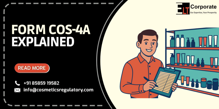 Form COS-4A Annual Cosmetic Import Return in India