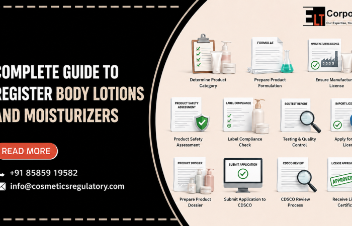 How to Register Body Lotions and Moisturizers in India