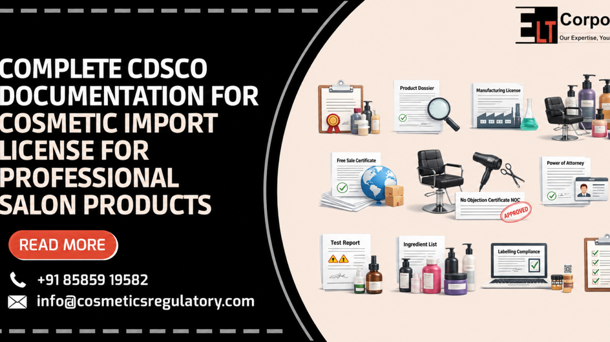 Cosmetic Import License for Professional Salon Products in India