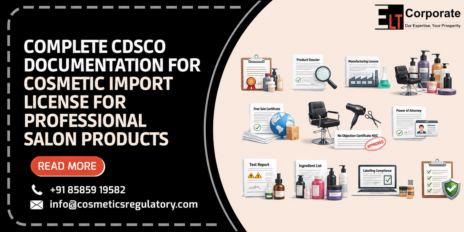 Cosmetic Import License for Professional Salon Products in India
